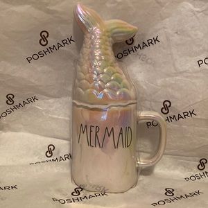 Rae Dunn Iridescent MERMAID mug with lid